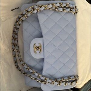 Chanel Sky Blue Quilted Shoulder Bag